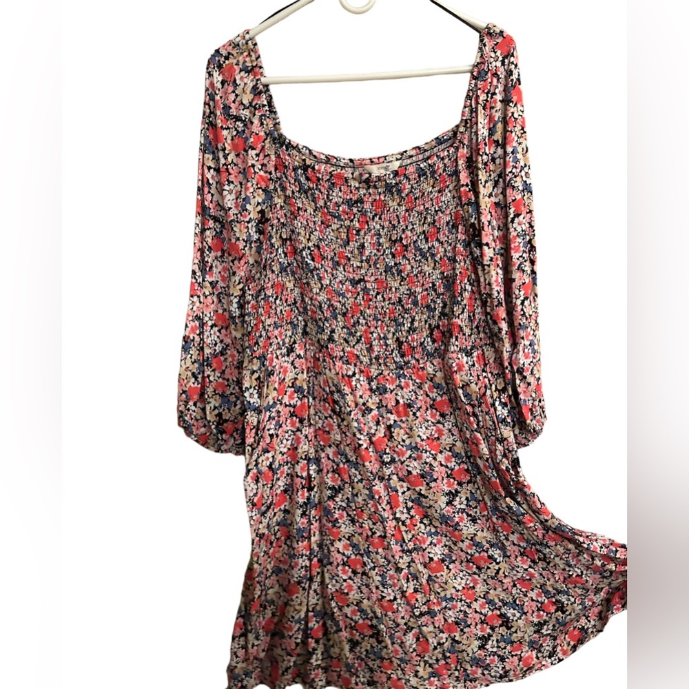 Terra & Sky Floral Dress